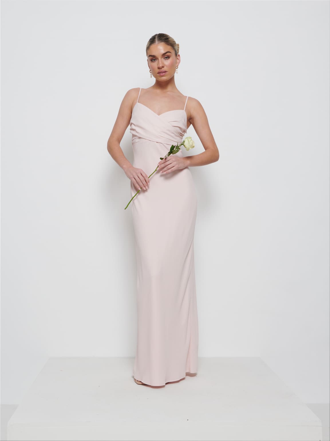 Kehlani Twist Cami Bridesmaid Dress - Blush