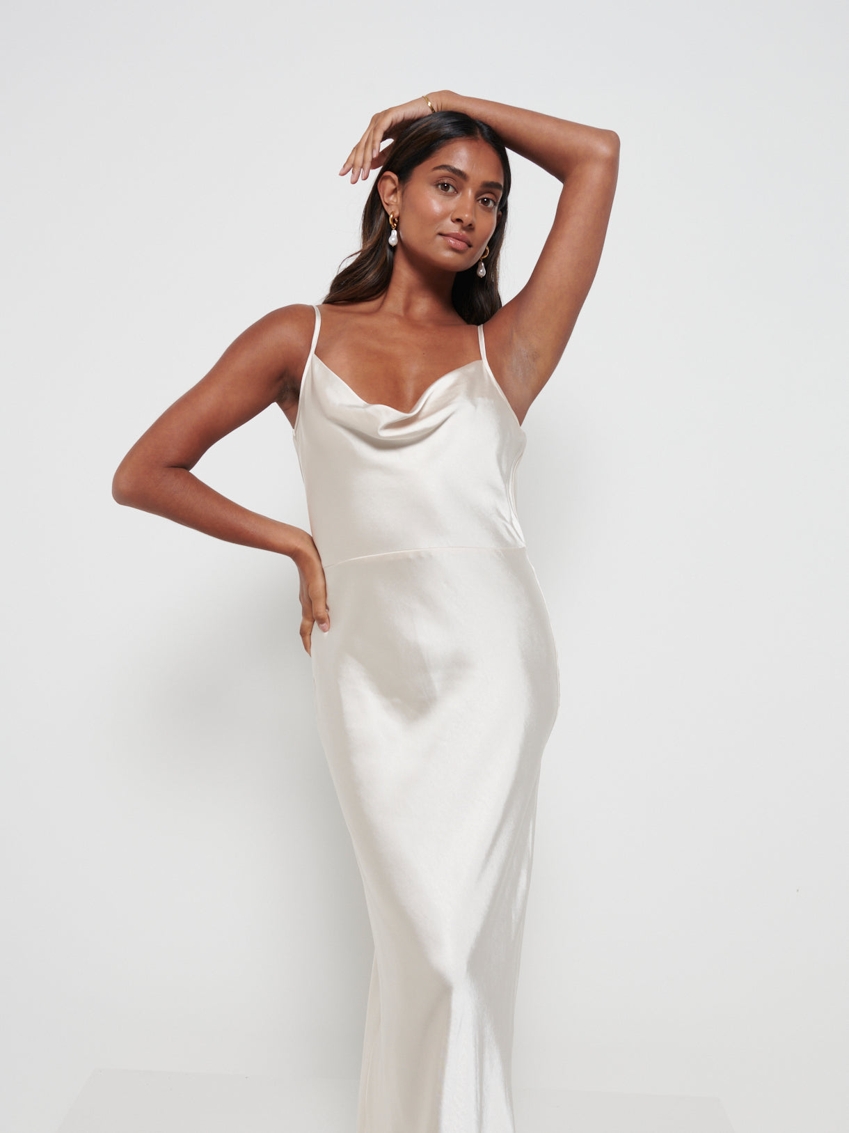 Keisha Maxi Bridesmaid Dress - Matte Champagne