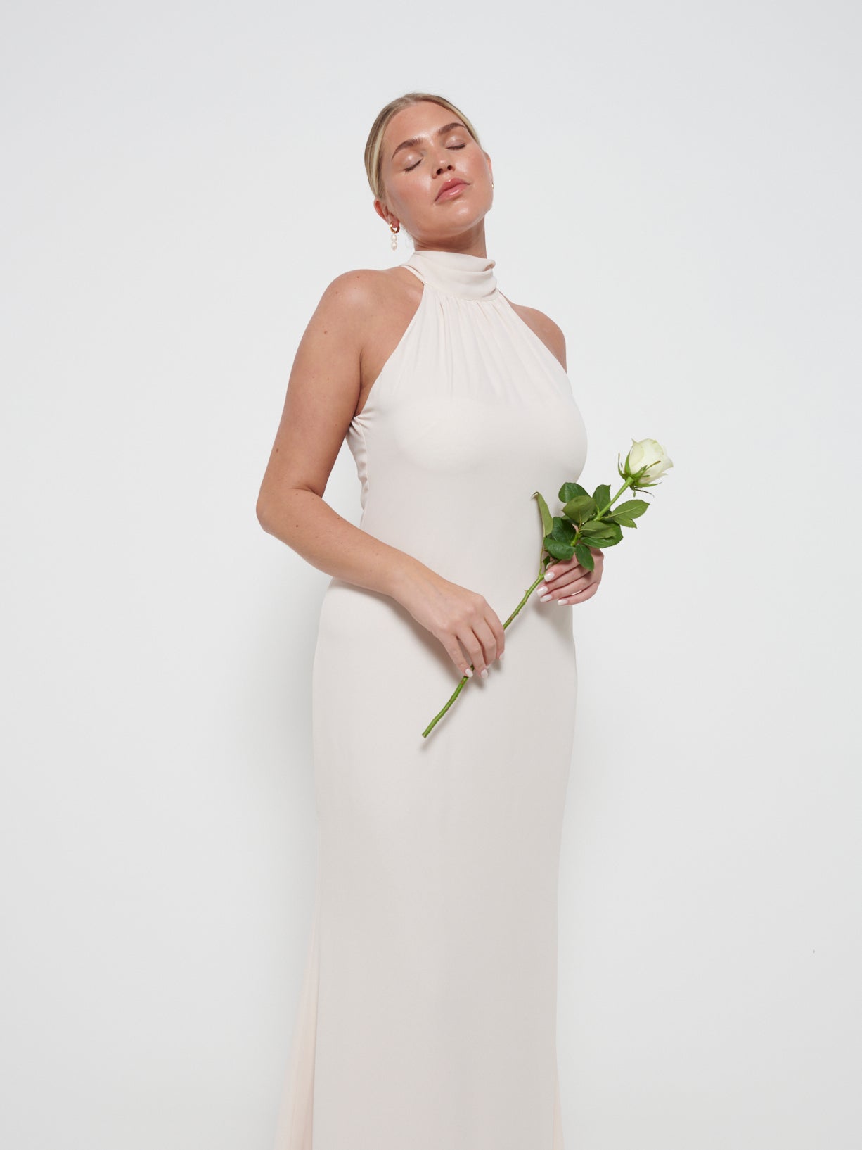 Odelle Chiffon Maxi Bridesmaid Dress - Champagne