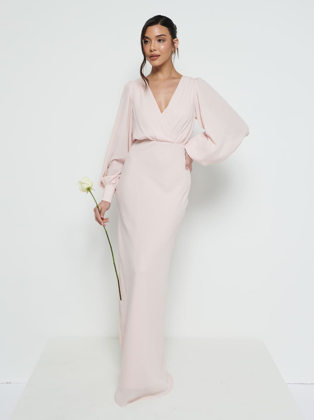 Sienna Chiffon Bridesmaid Dress - Blush