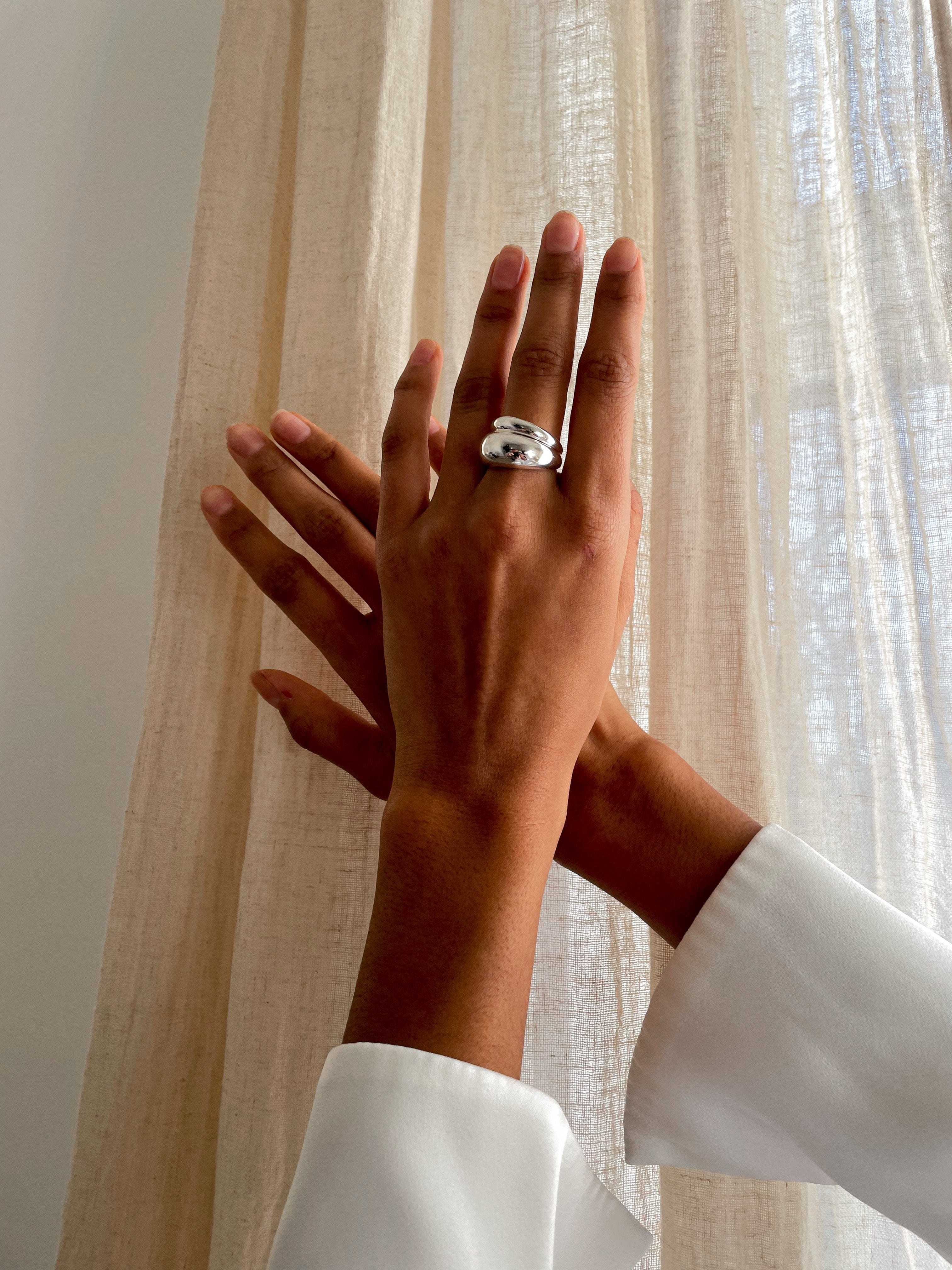 Renetta Thin Band Ring - Recycled Silver