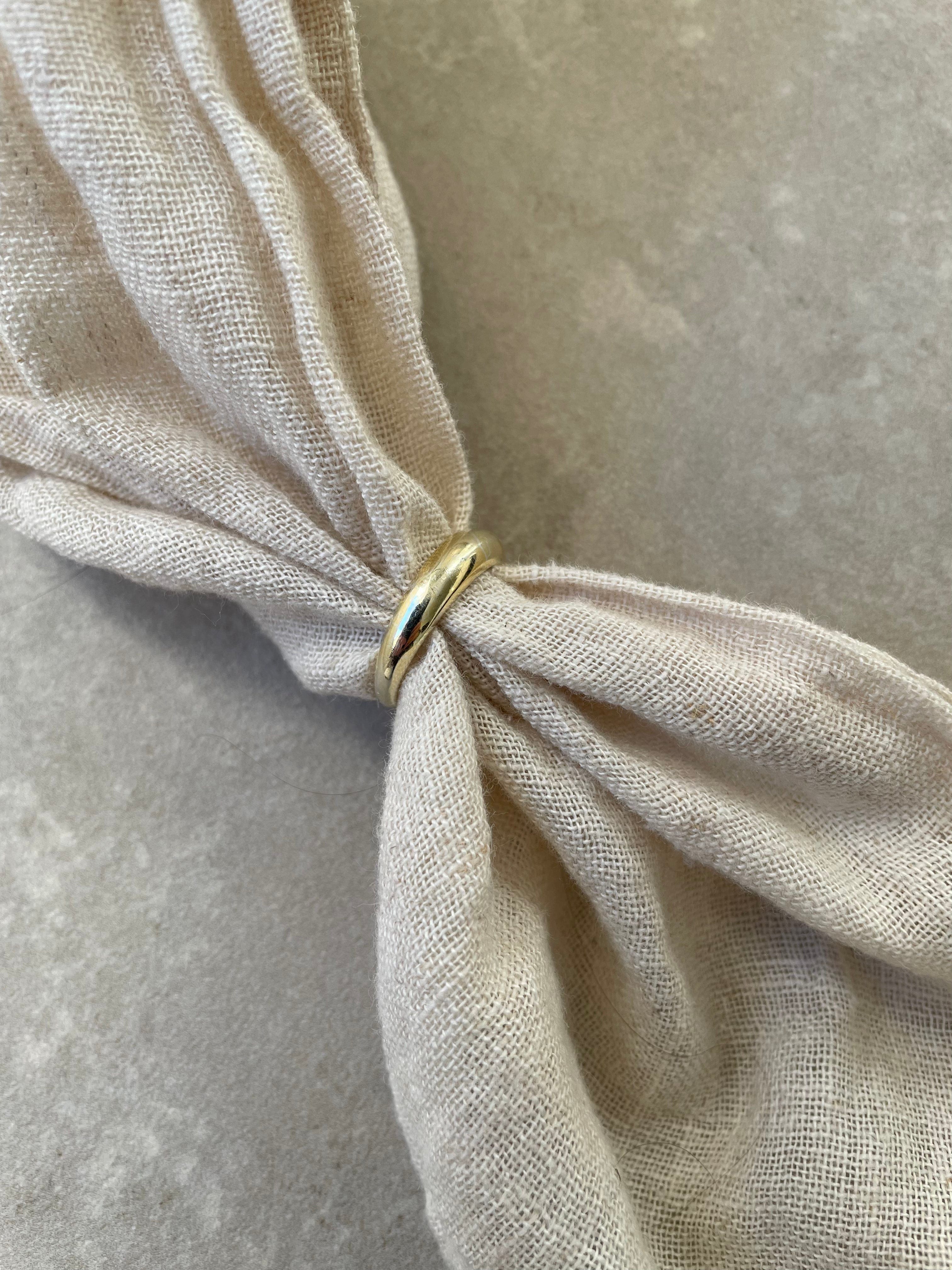 Renetta Thin Band Ring - Recycled Silver Gold Plated